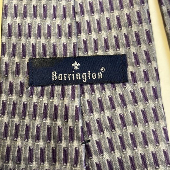 Mens Barrington 100%Silk tie 60” long - Picture 4 of 5